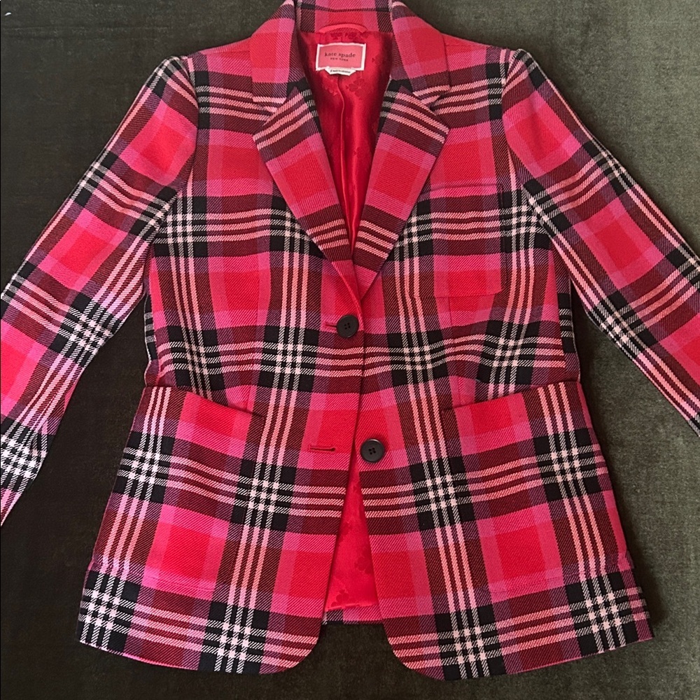 Kate Spade Plaid Blazer